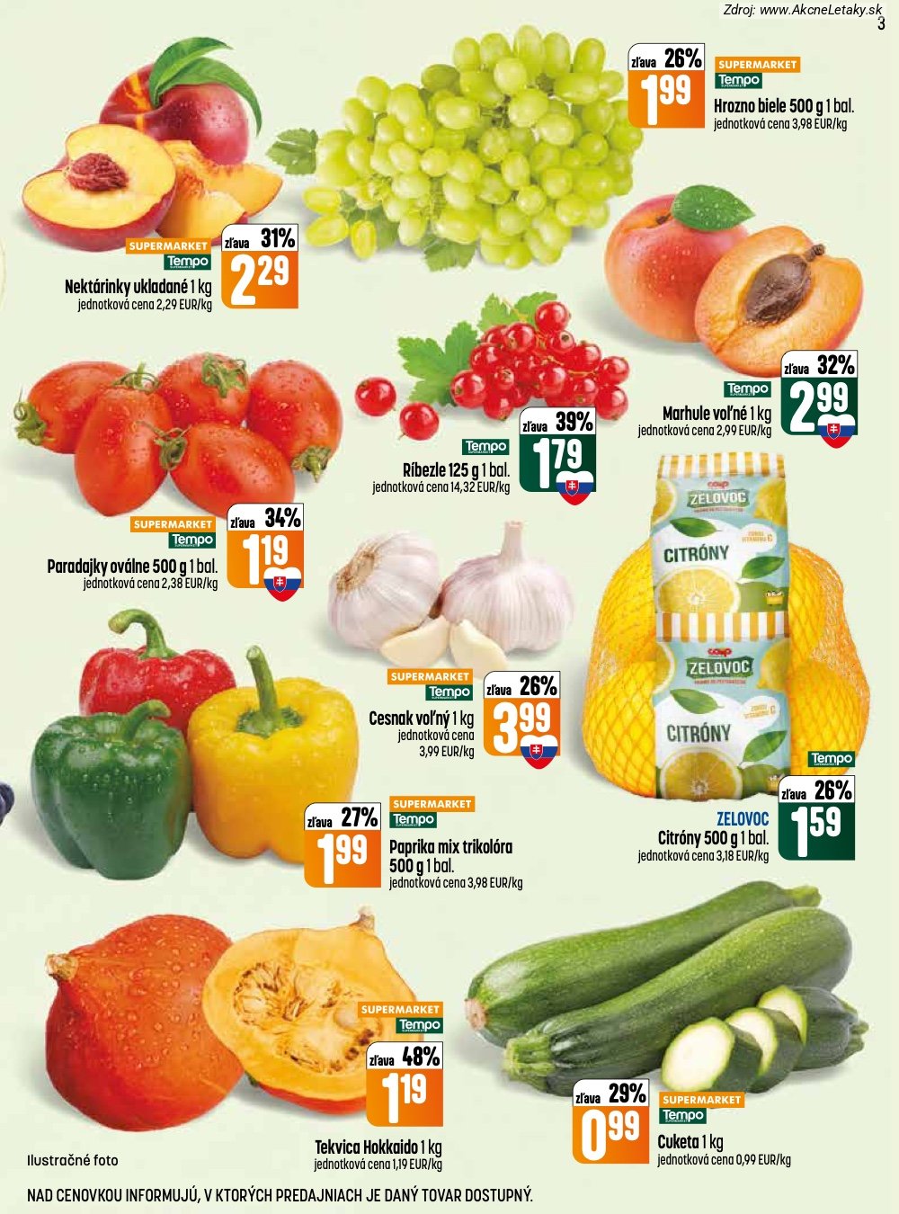 Leták COOP Jednota (30. 7. - 5. 8. 2026) - strana 3 z 28