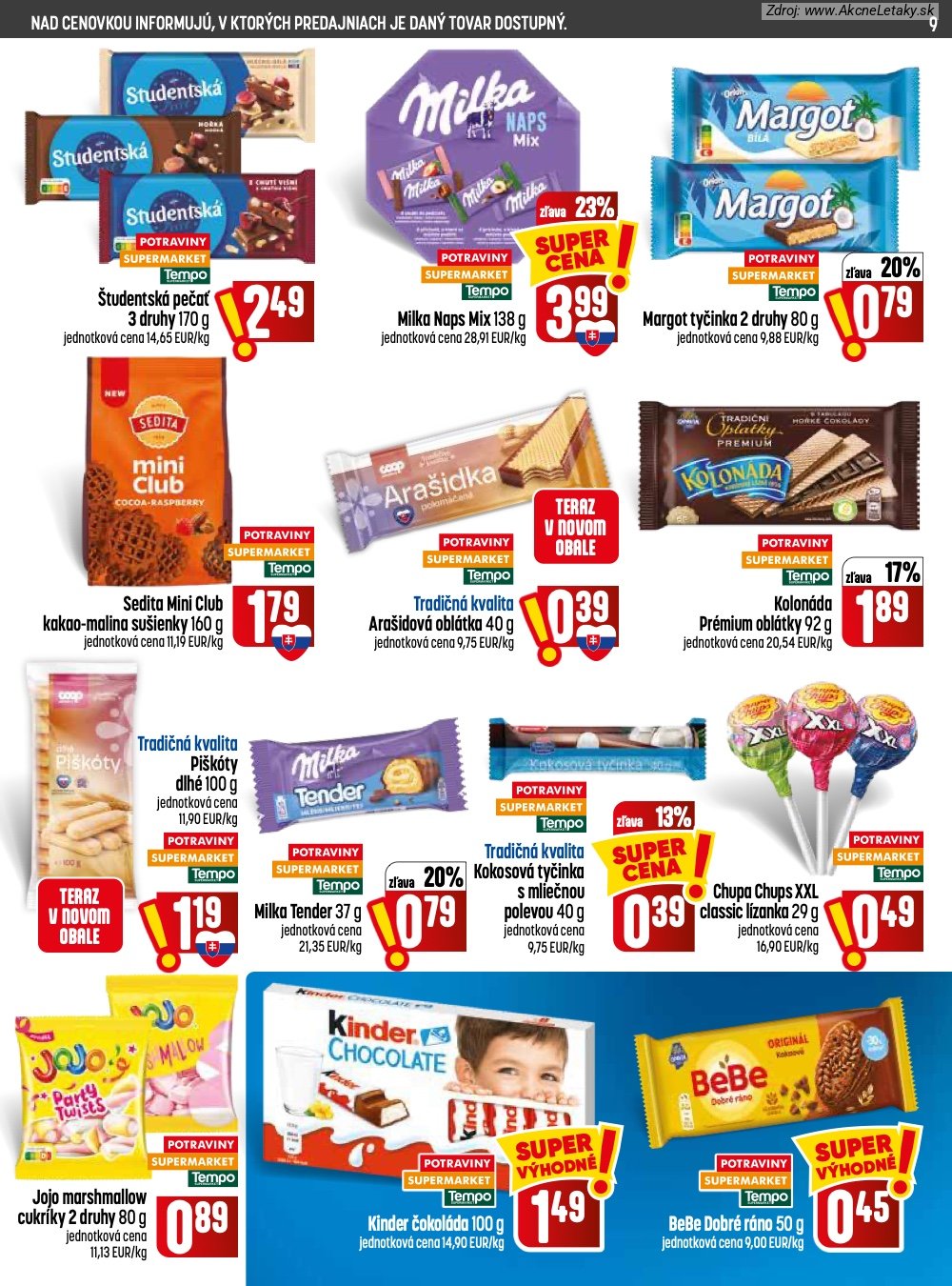Leták COOP Jednota (30. 7. - 5. 8. 2026) - strana 9 z 28