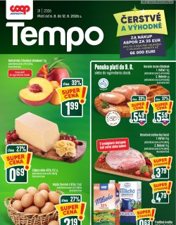 Leták COOP Jednota 6. 8. - 12. 8. 2026 Tempo