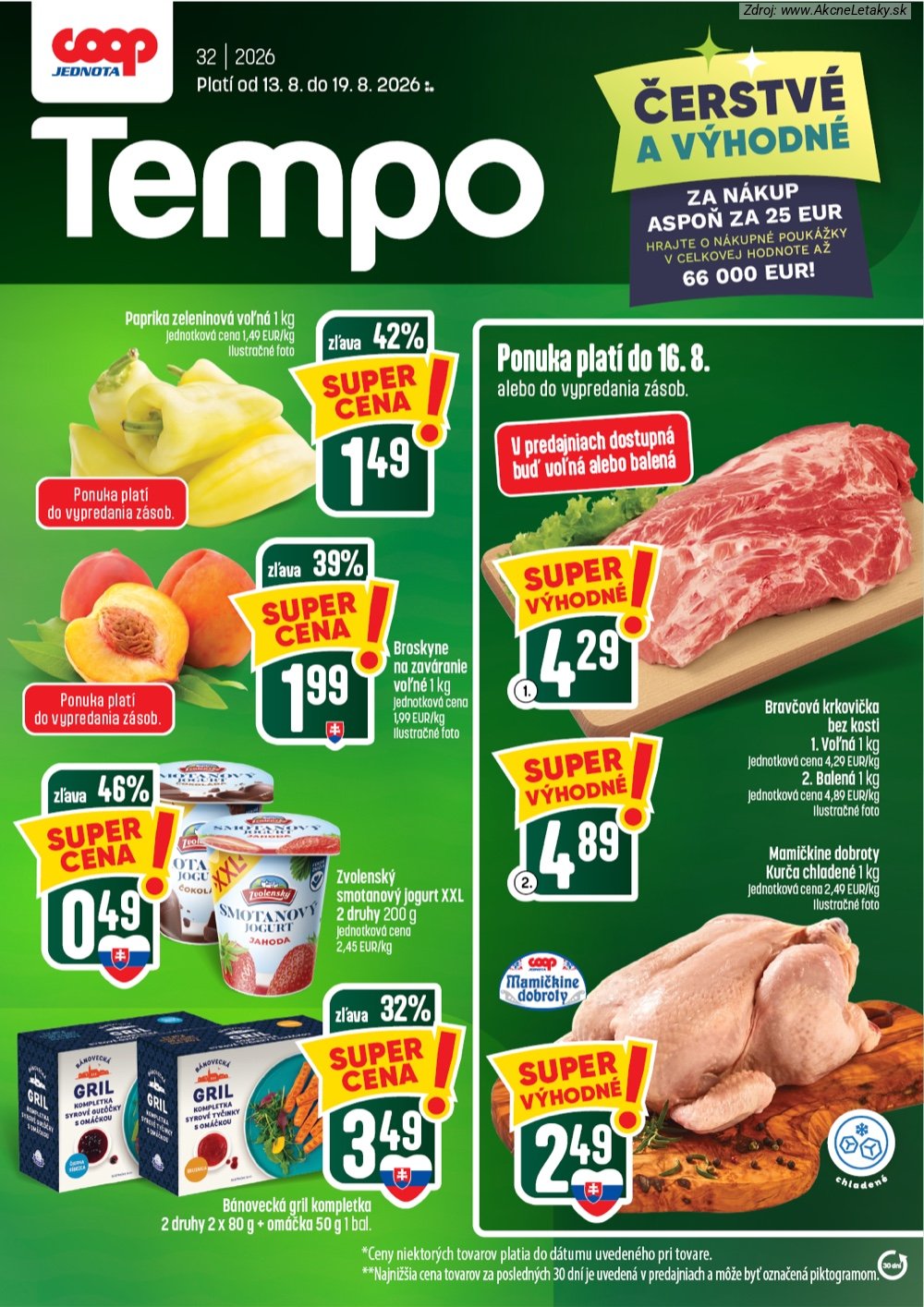 Leták COOP Jednota (13. 8. - 19. 8. 2026) - strana 1 z 64