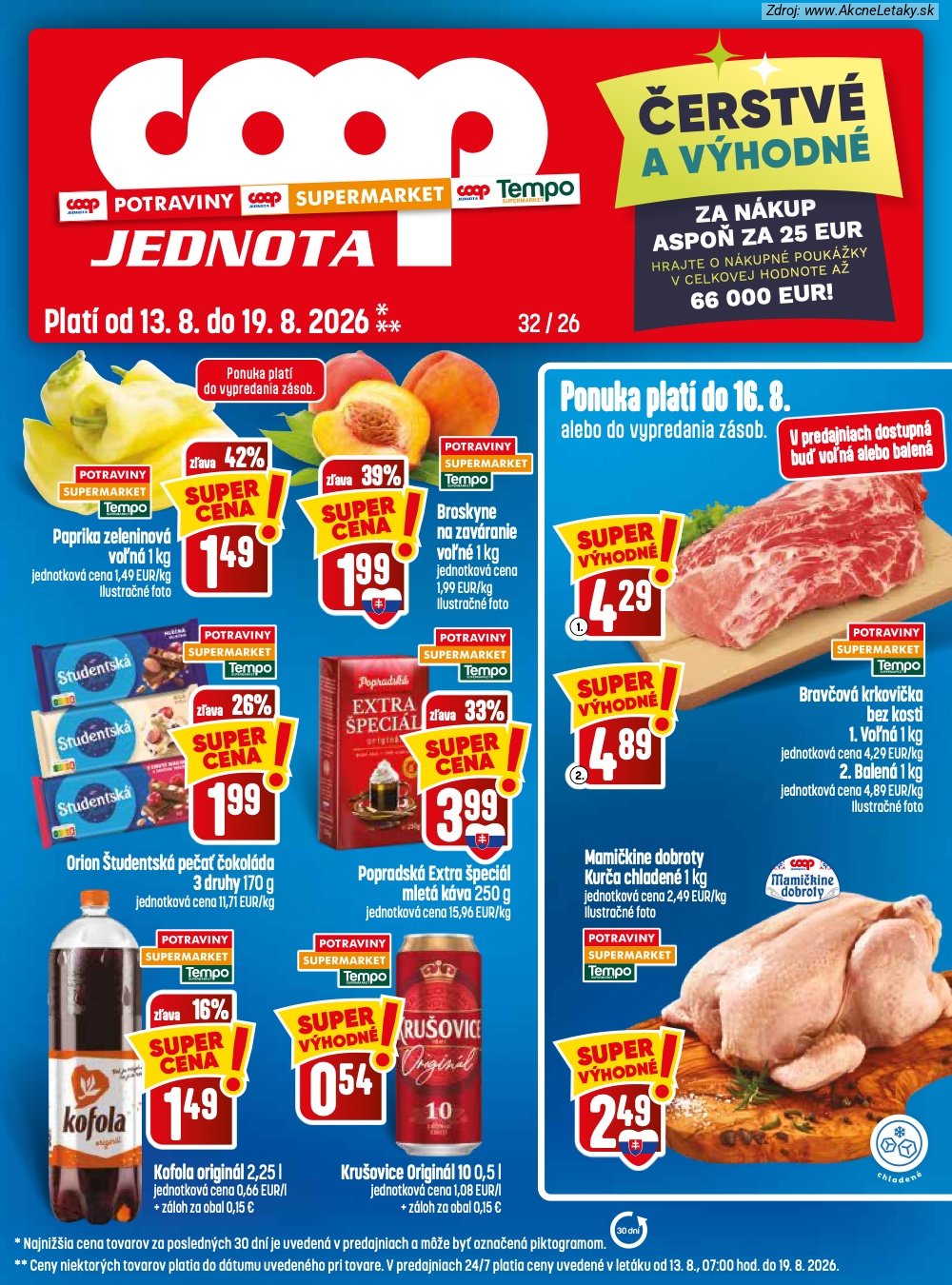 Leták COOP Jednota - strana 1