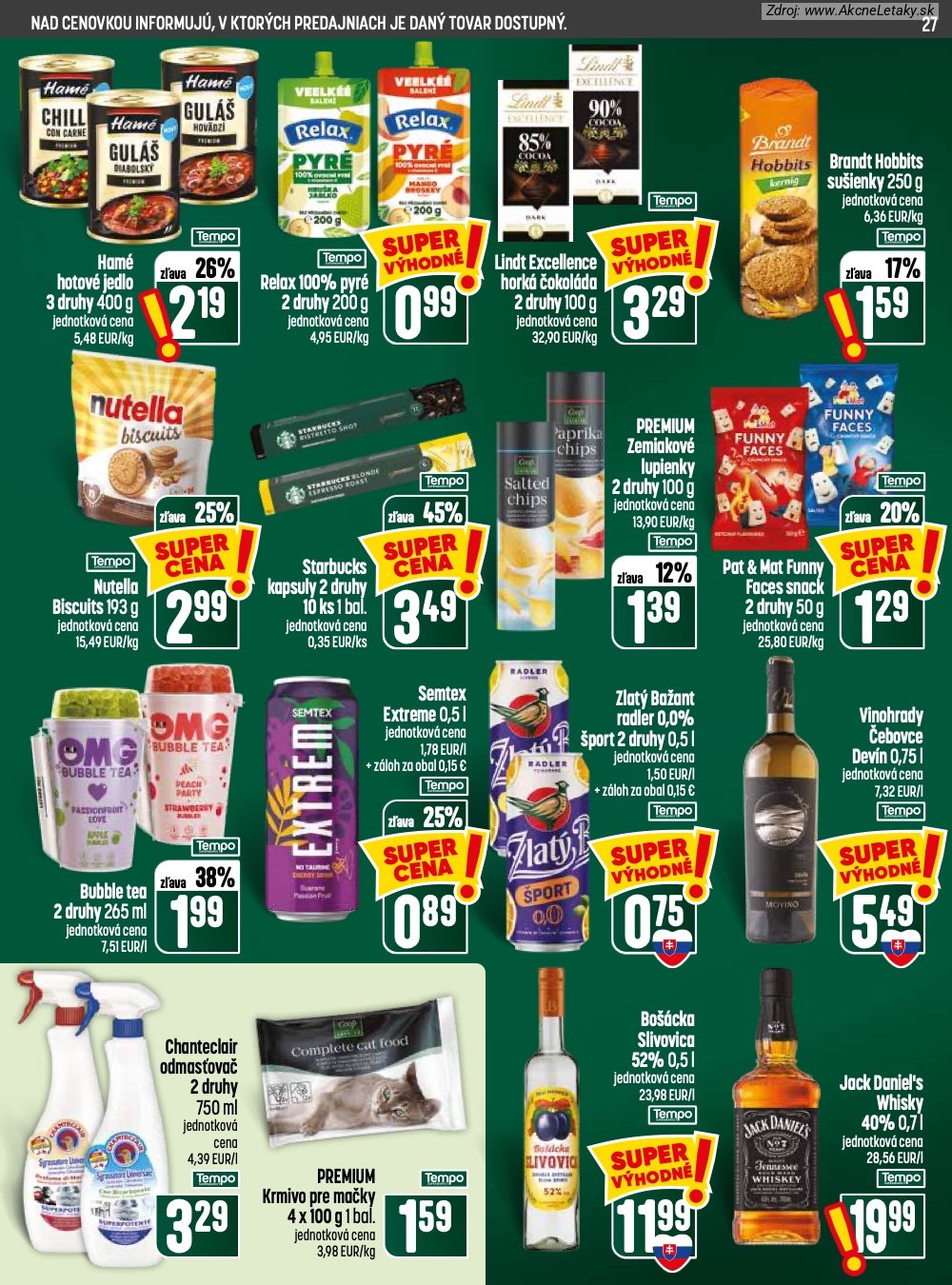 Leták COOP Jednota (13. 8. - 19. 8. 2026) - strana 27 z 28