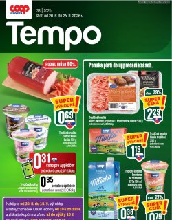 Leták COOP Jednota 20. 8. - 26. 8. 2026 Tempo