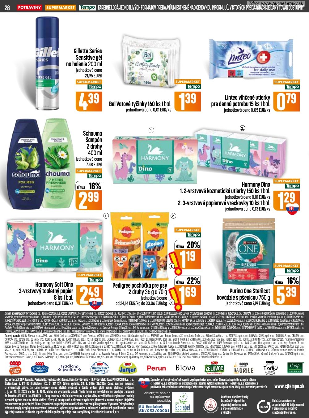 Leták COOP Jednota (20. 8. - 26. 8. 2026) - strana 28 z 32