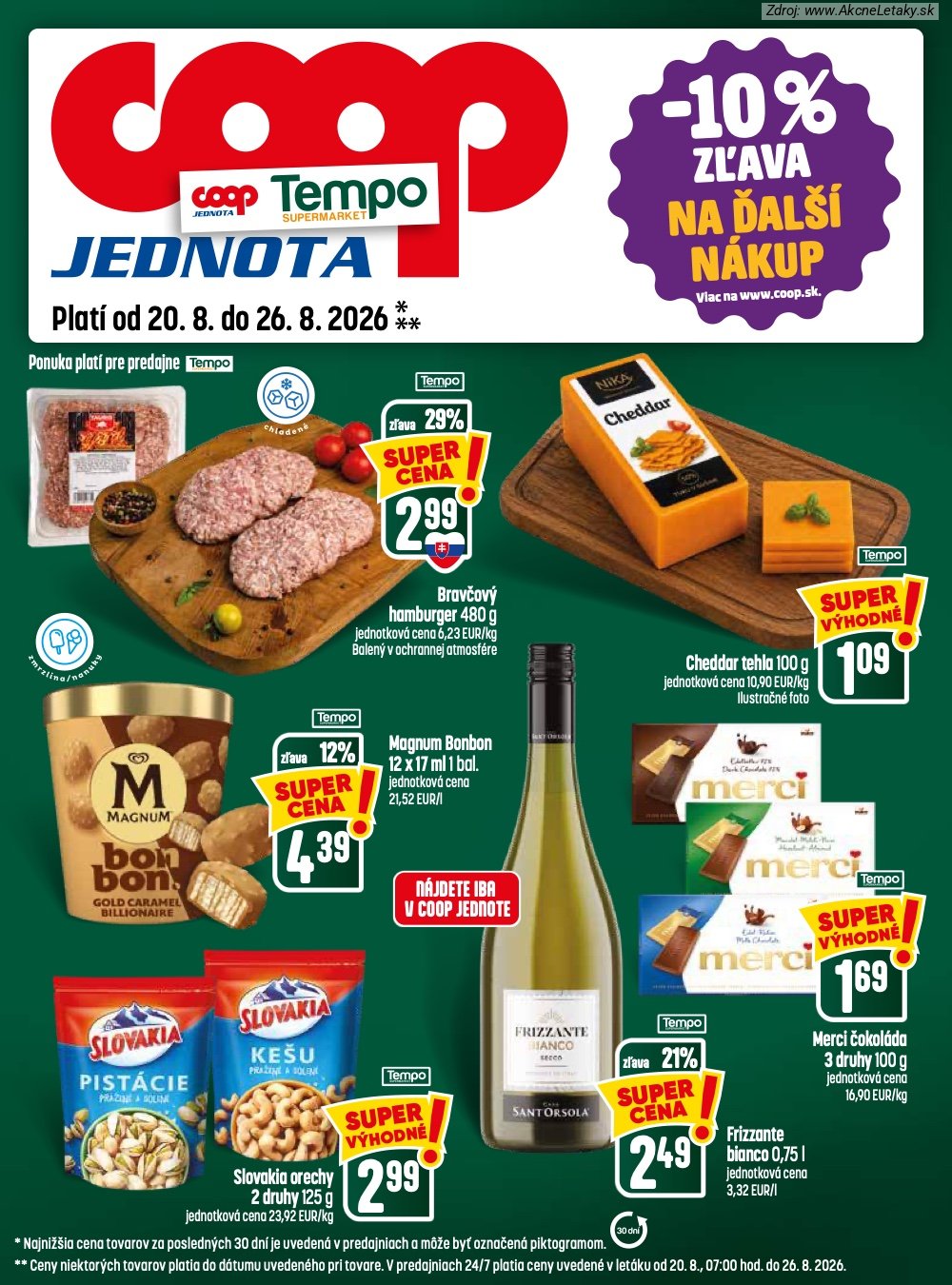 Leták COOP Jednota (20. 8. - 26. 8. 2026) - strana 29 z 32