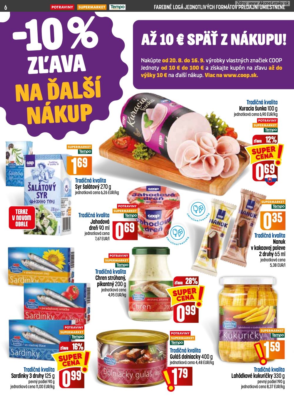 Leták COOP Jednota (20. 8. - 26. 8. 2026) - strana 6 z 32