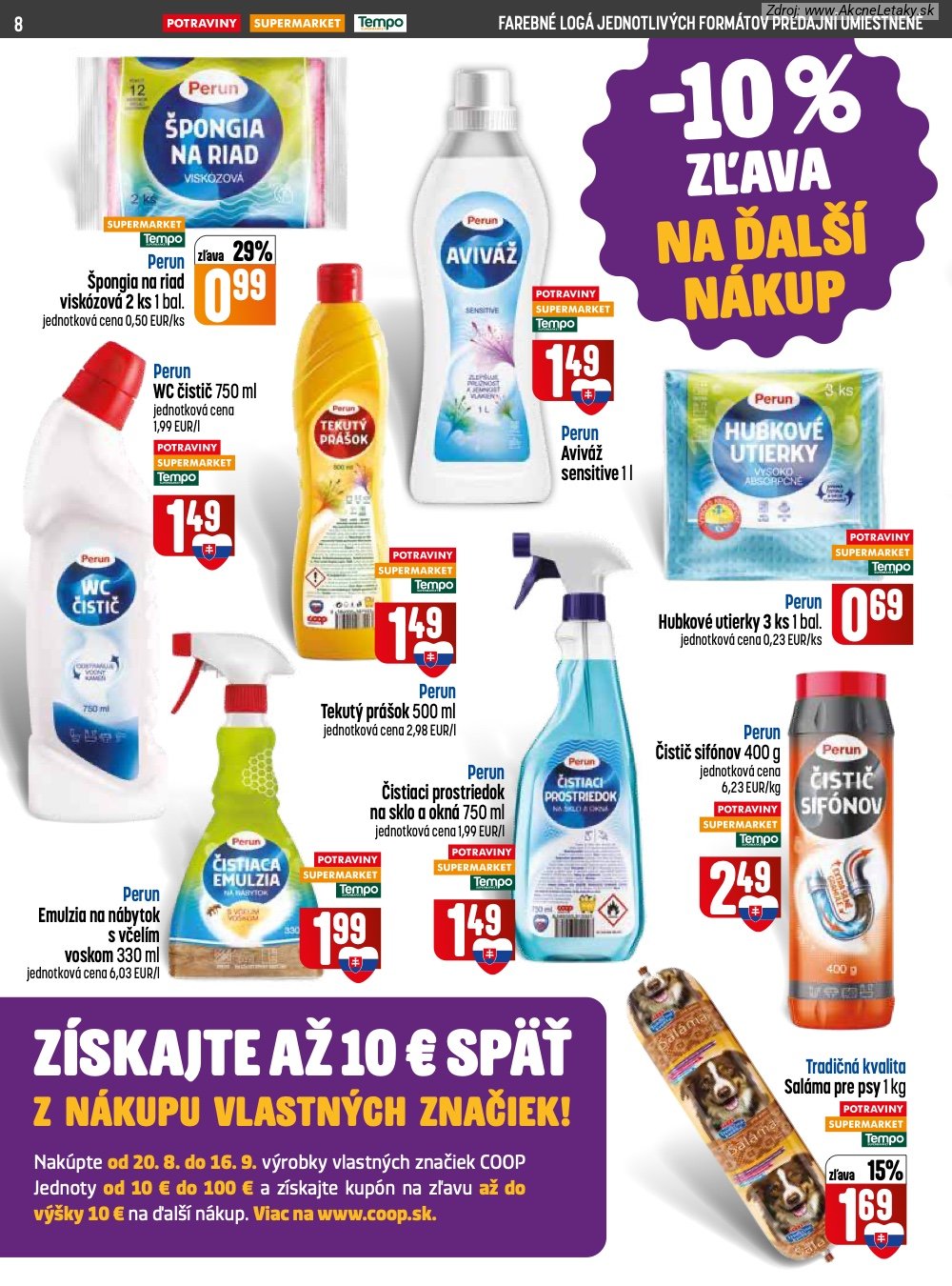Leták COOP Jednota (20. 8. - 26. 8. 2026) - strana 8 z 32