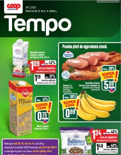 Leták COOP Jednota 26. 8. - 2. 9. 2026 Tempo