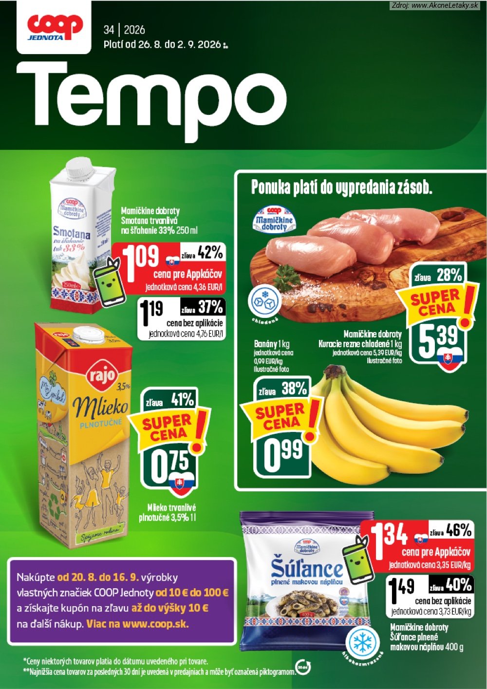 Leták COOP Jednota - strana 1