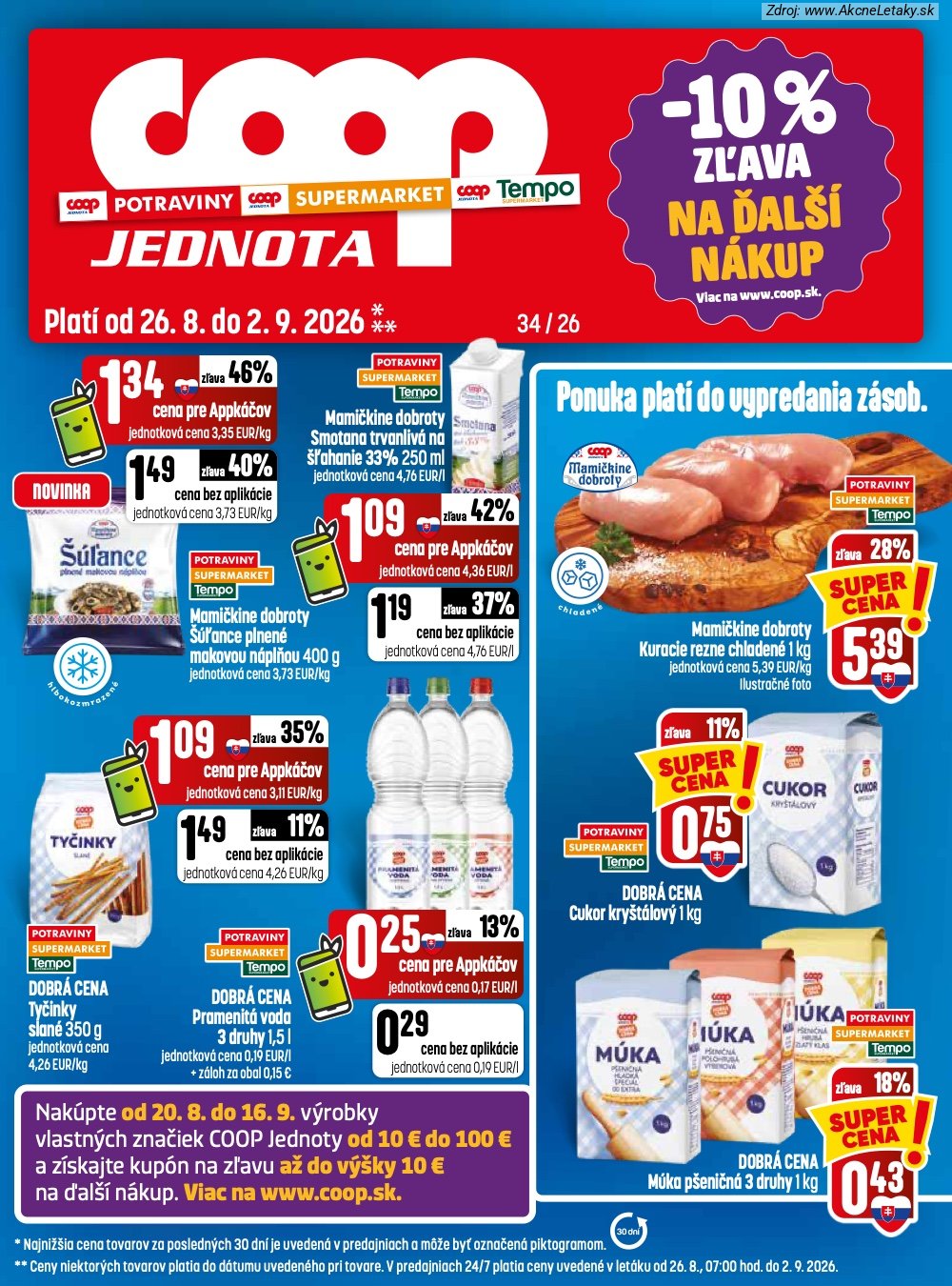 Leták COOP Jednota - strana 1