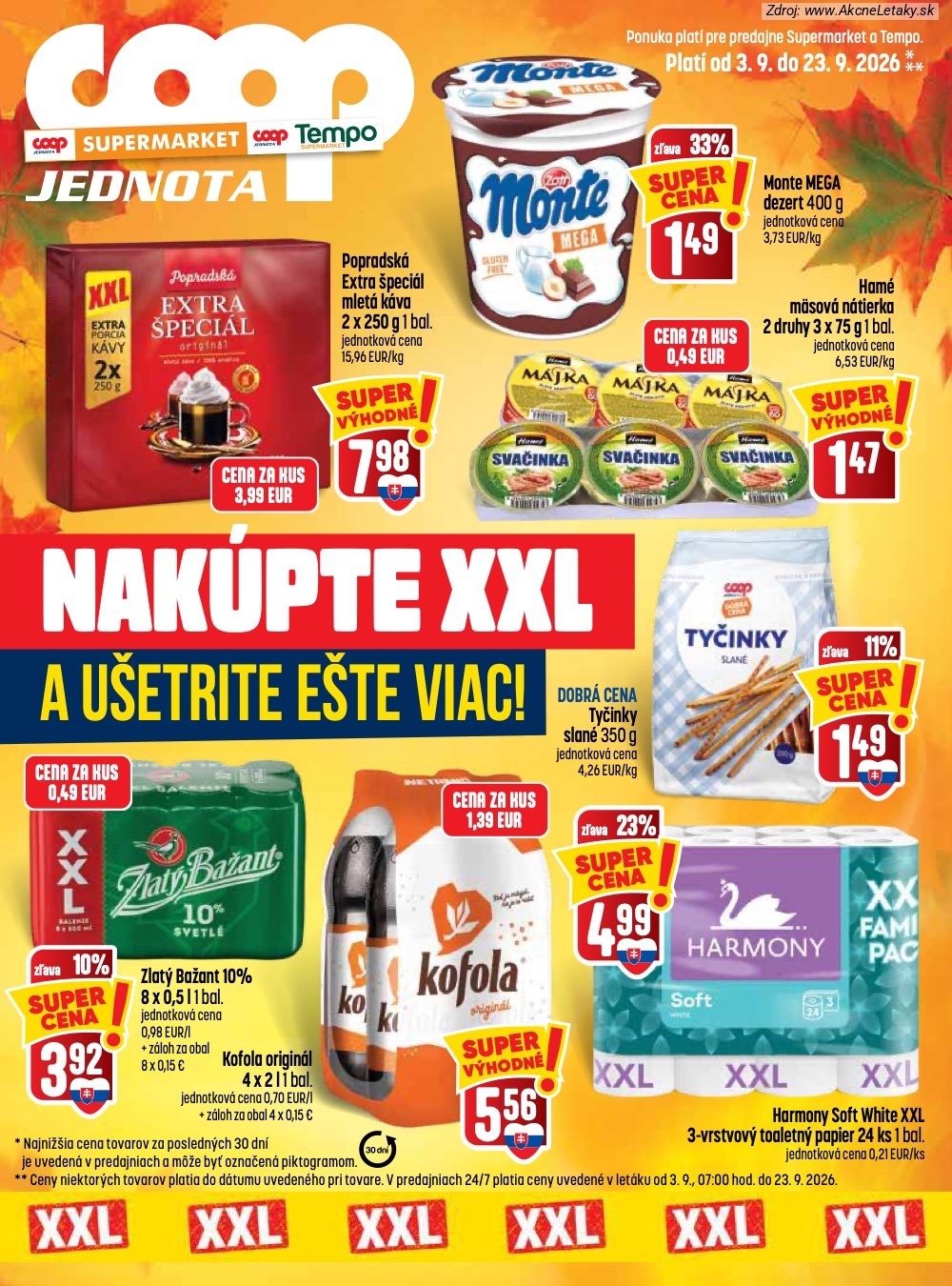 Leták COOP Jednota - strana 1