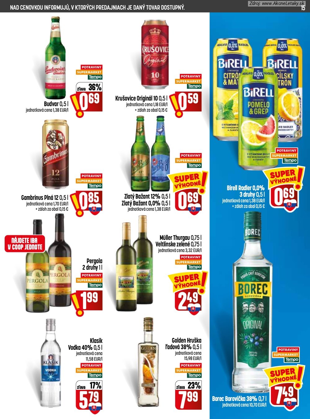 Leták COOP Jednota (3. 9. - 9. 9. 2026) - strana 15 z 32
