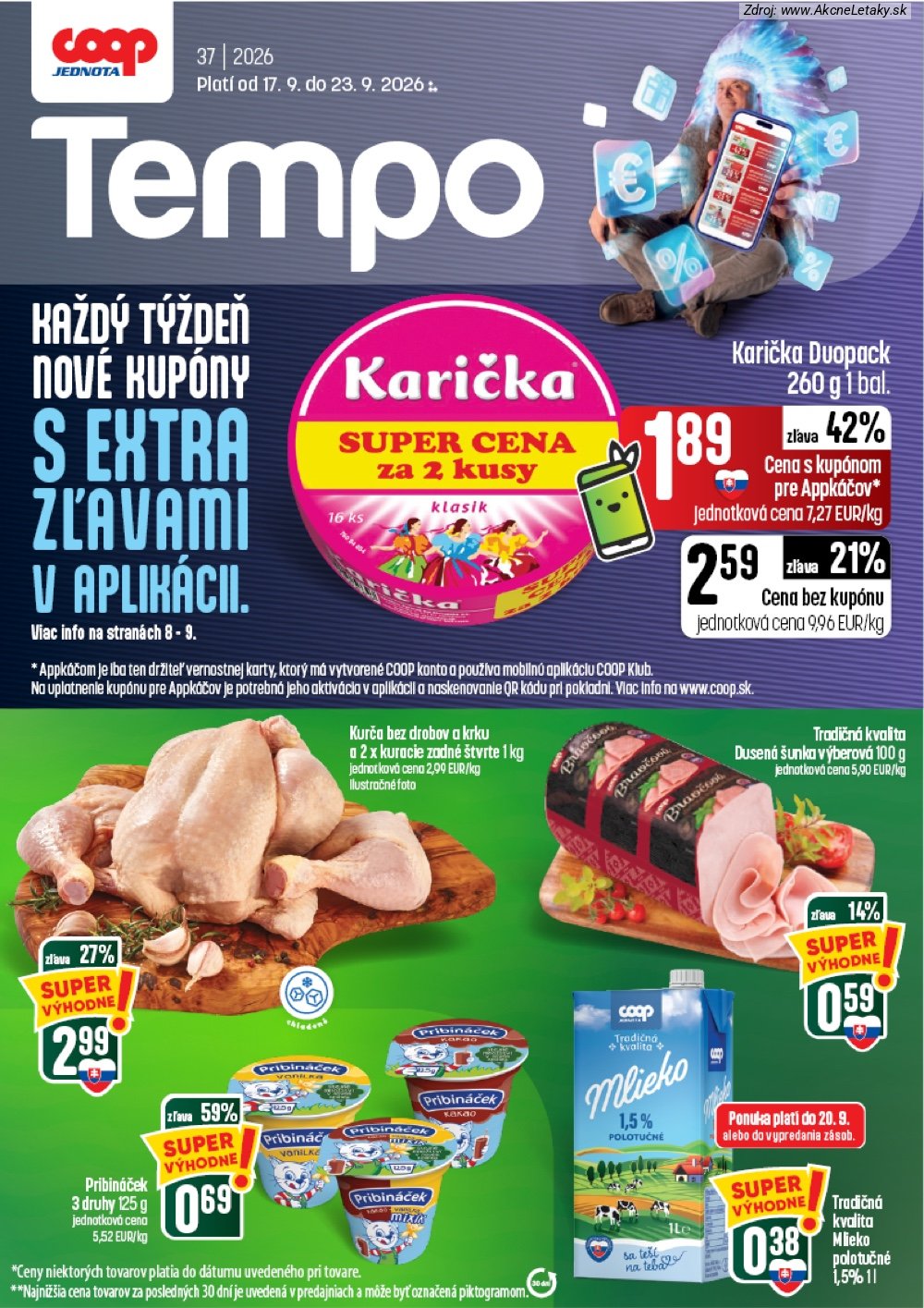 Leták COOP Jednota (17. 9. - 23. 9. 2026) - strana 1 z 60