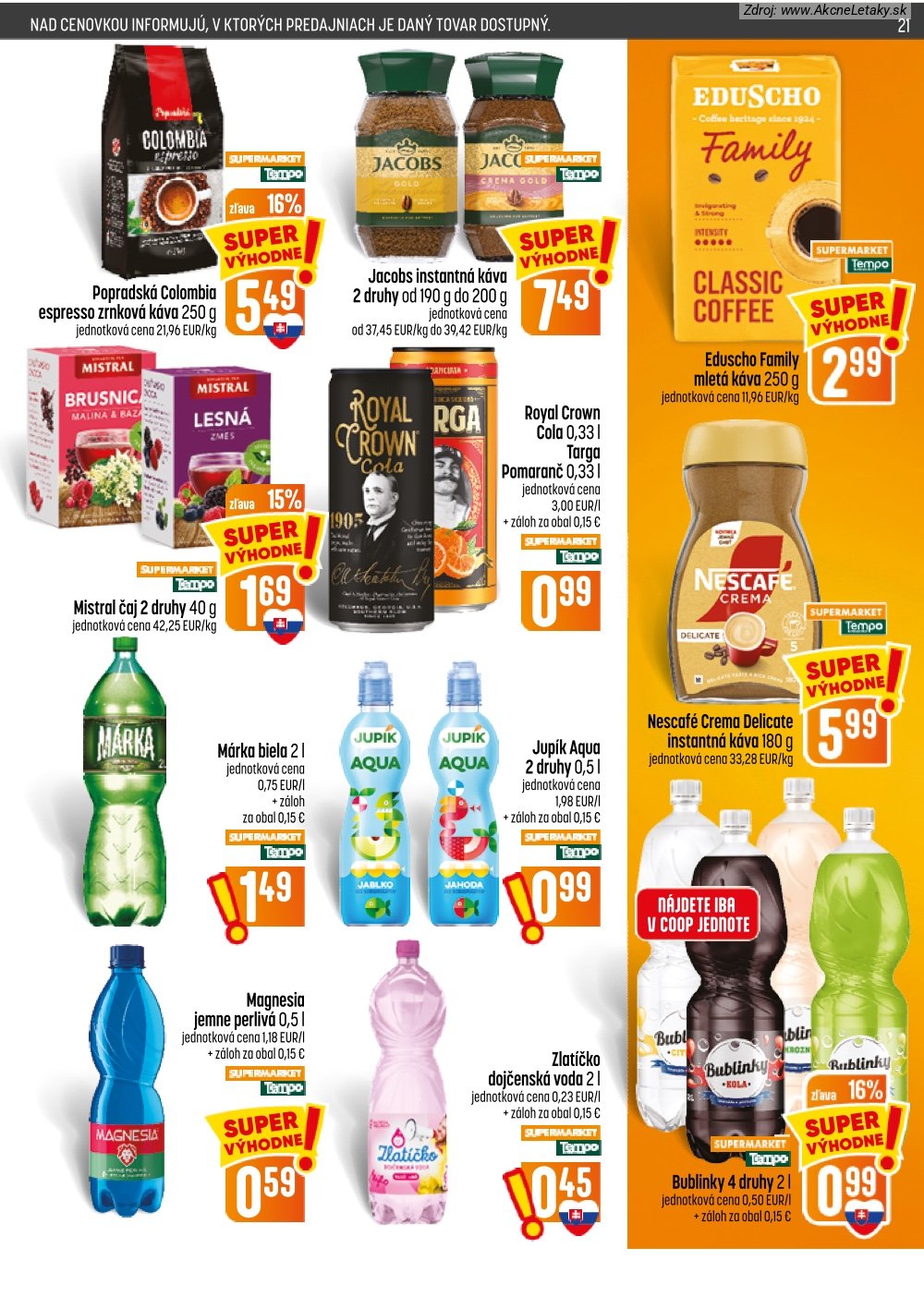 Leták COOP Jednota (17. 9. - 23. 9. 2026) - strana 21 z 28
