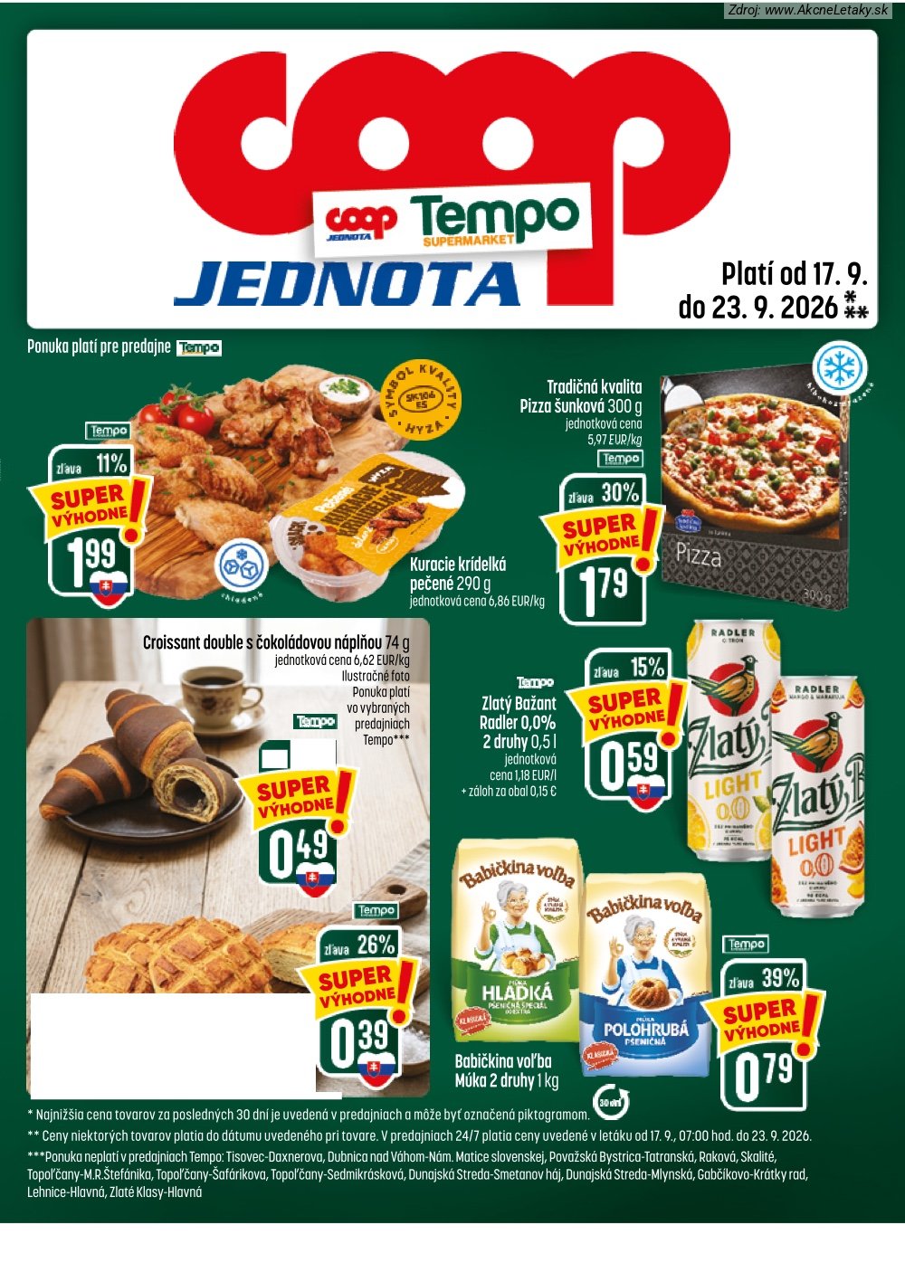 Leták COOP Jednota (17. 9. - 23. 9. 2026) - strana 25 z 28