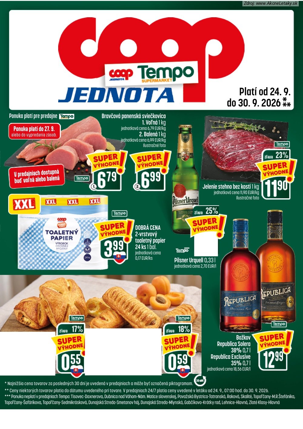 Leták COOP Jednota (24. 9. - 30. 9. 2026) - strana 25 z 28