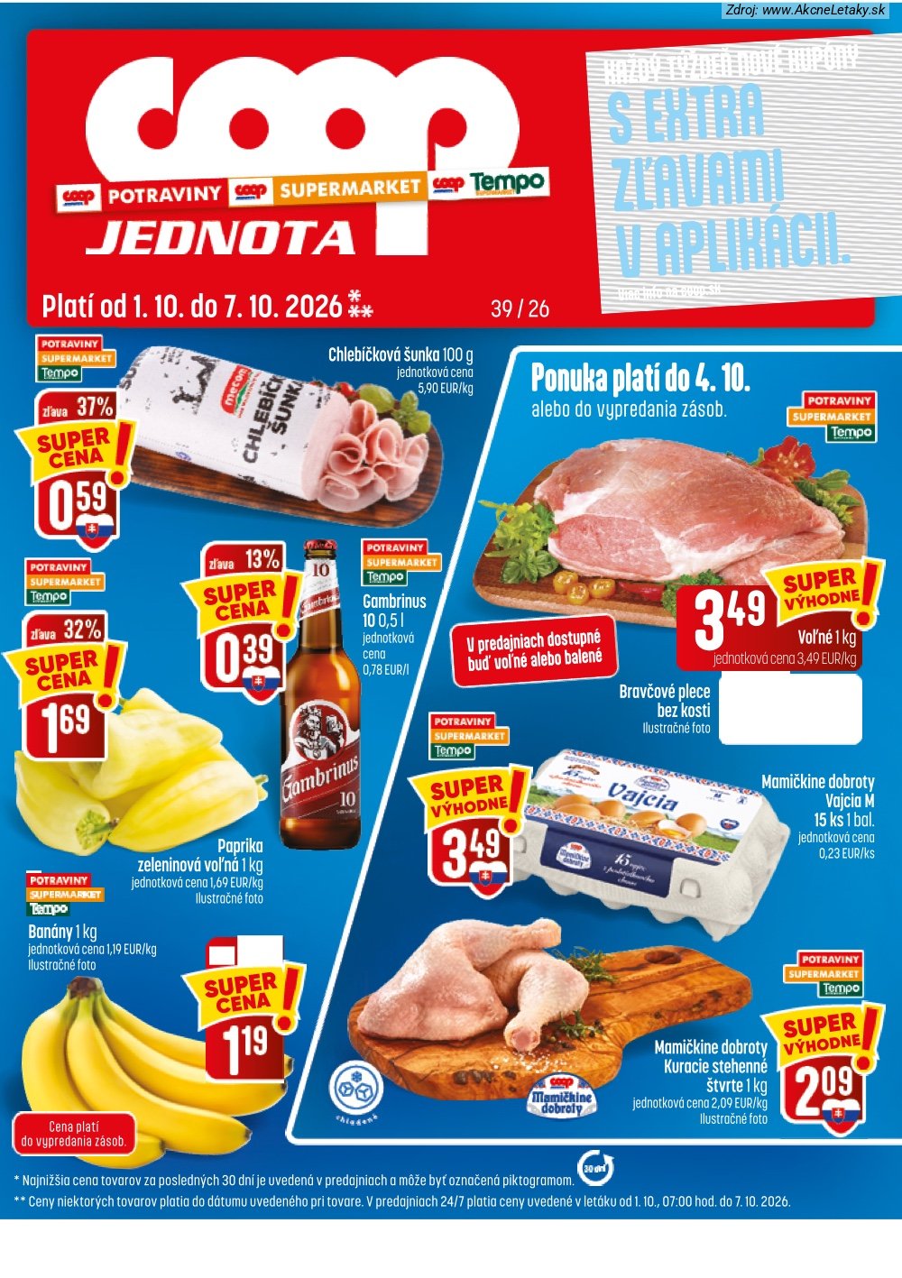 Leták COOP Jednota - strana 1