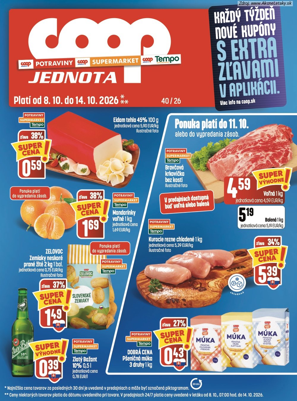 Leták COOP Jednota - strana 1