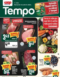 Leták COOP Jednota 22. 10. - 28. 10. 2026 Tempo