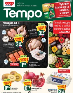 Leták COOP Jednota 29. 10. - 4. 11. 2026 Tempo