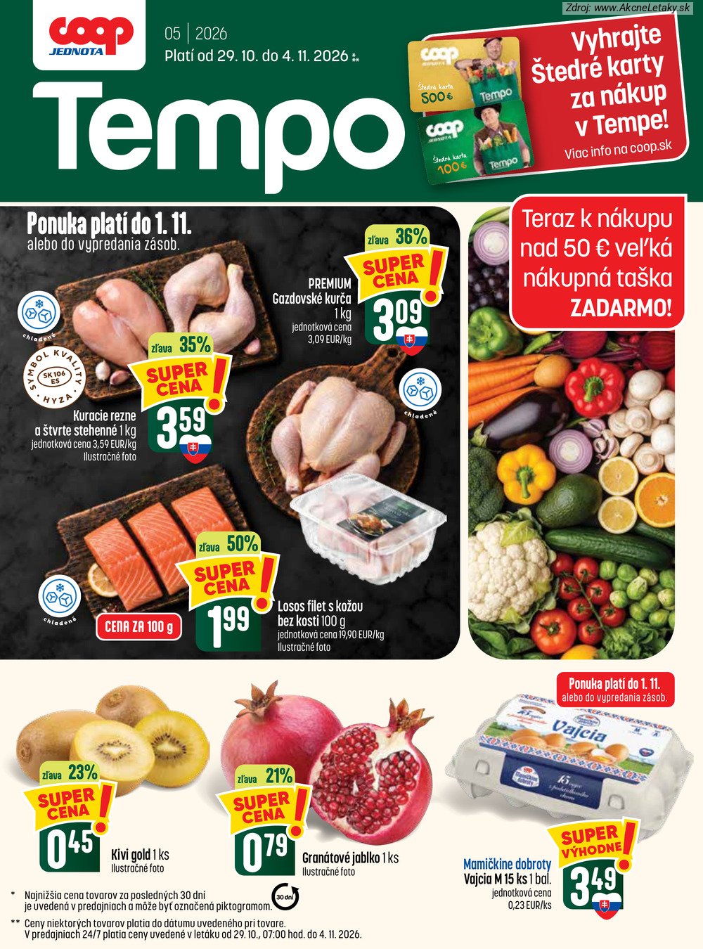 Leták COOP Jednota - strana 1
