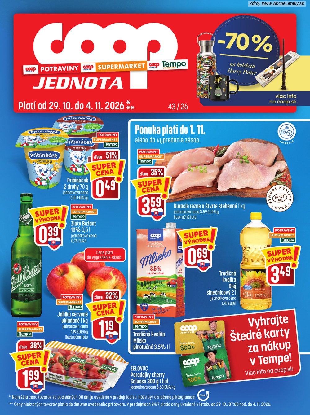 Leták COOP Jednota - strana 1