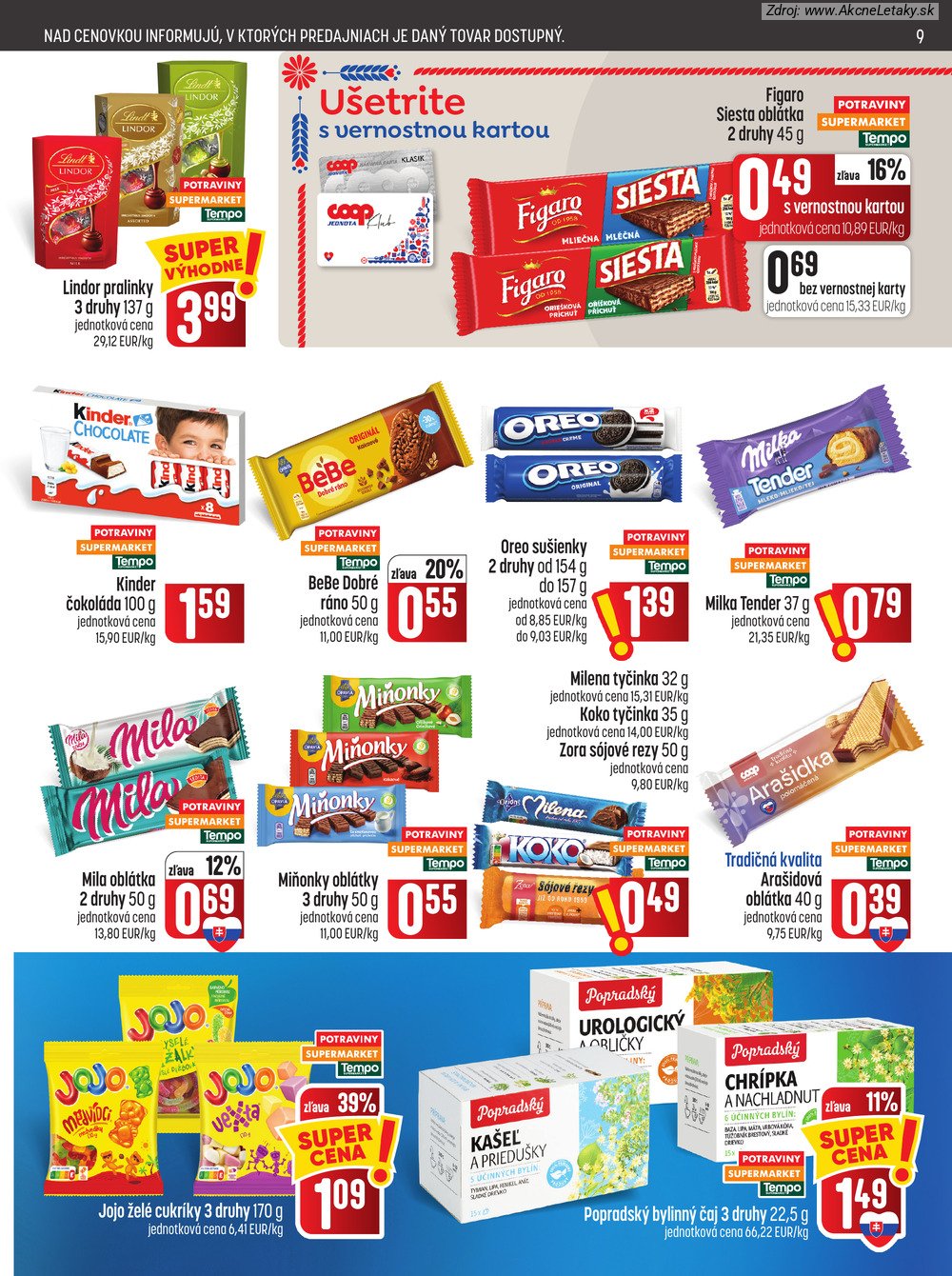 Leták COOP Jednota (29. 10. - 4. 11. 2026) - strana 9 z 28