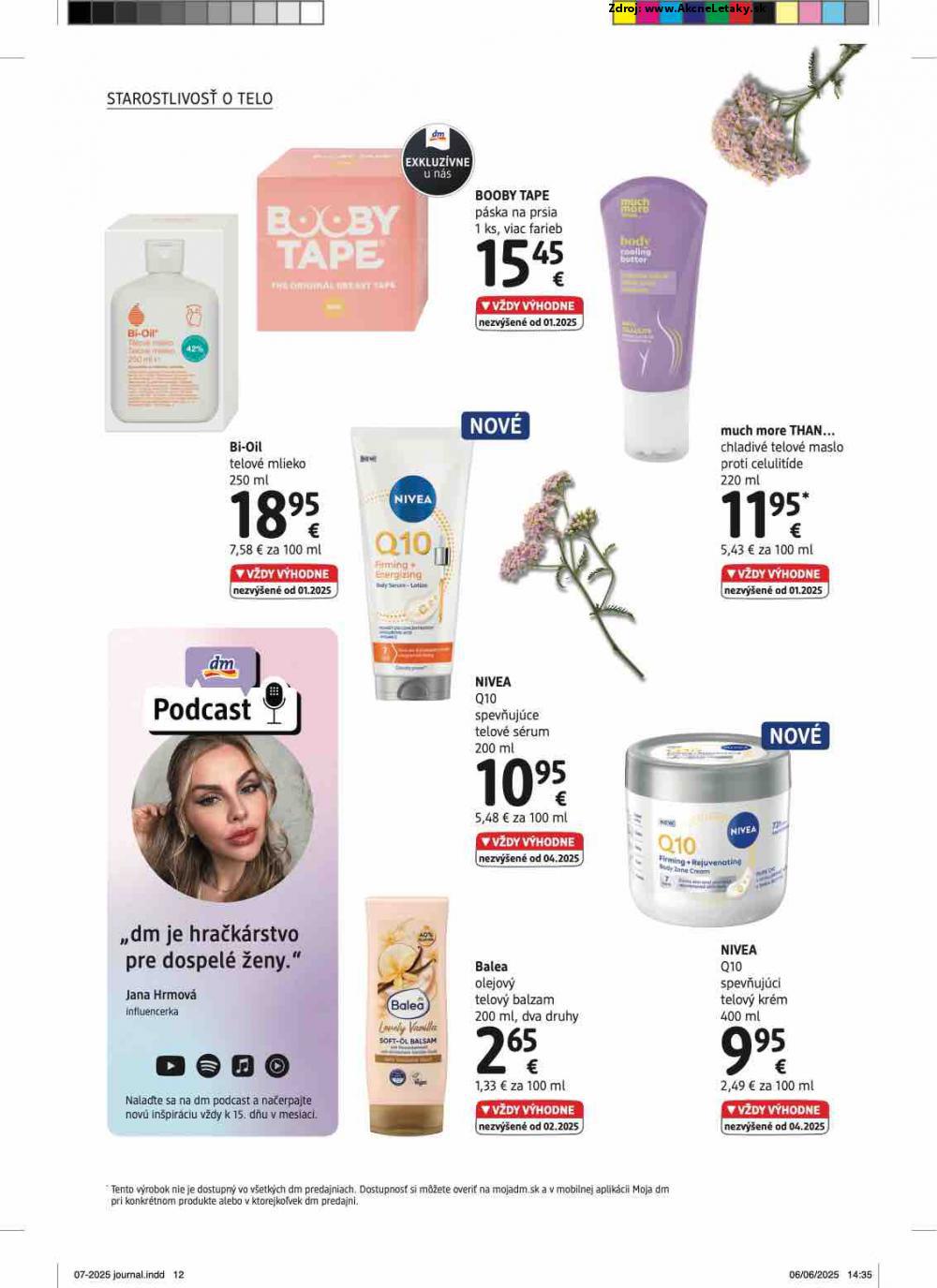 Leták dm drogerie (1. 7. - 31. 7. 2025) - strana 12 z 32