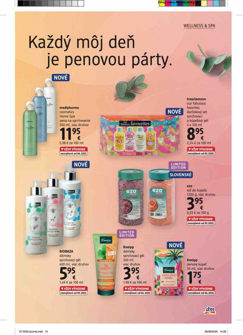 Leták dm drogerie (1. 7. - 31. 7. 2025) - strana 13 z 32