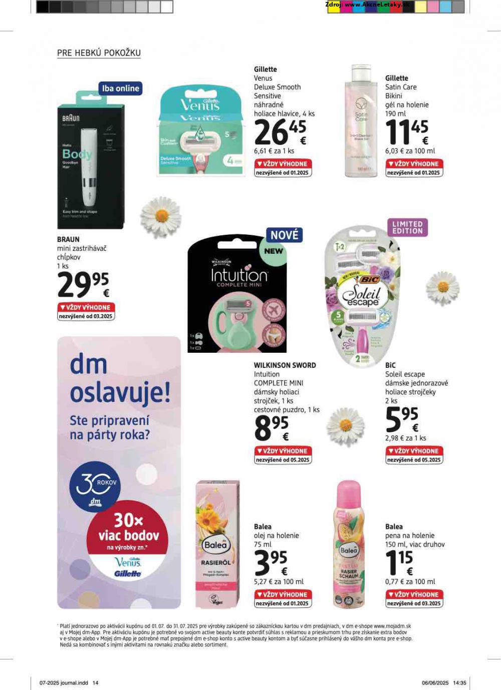 Leták dm drogerie (1. 7. - 31. 7. 2025) - strana 14 z 32