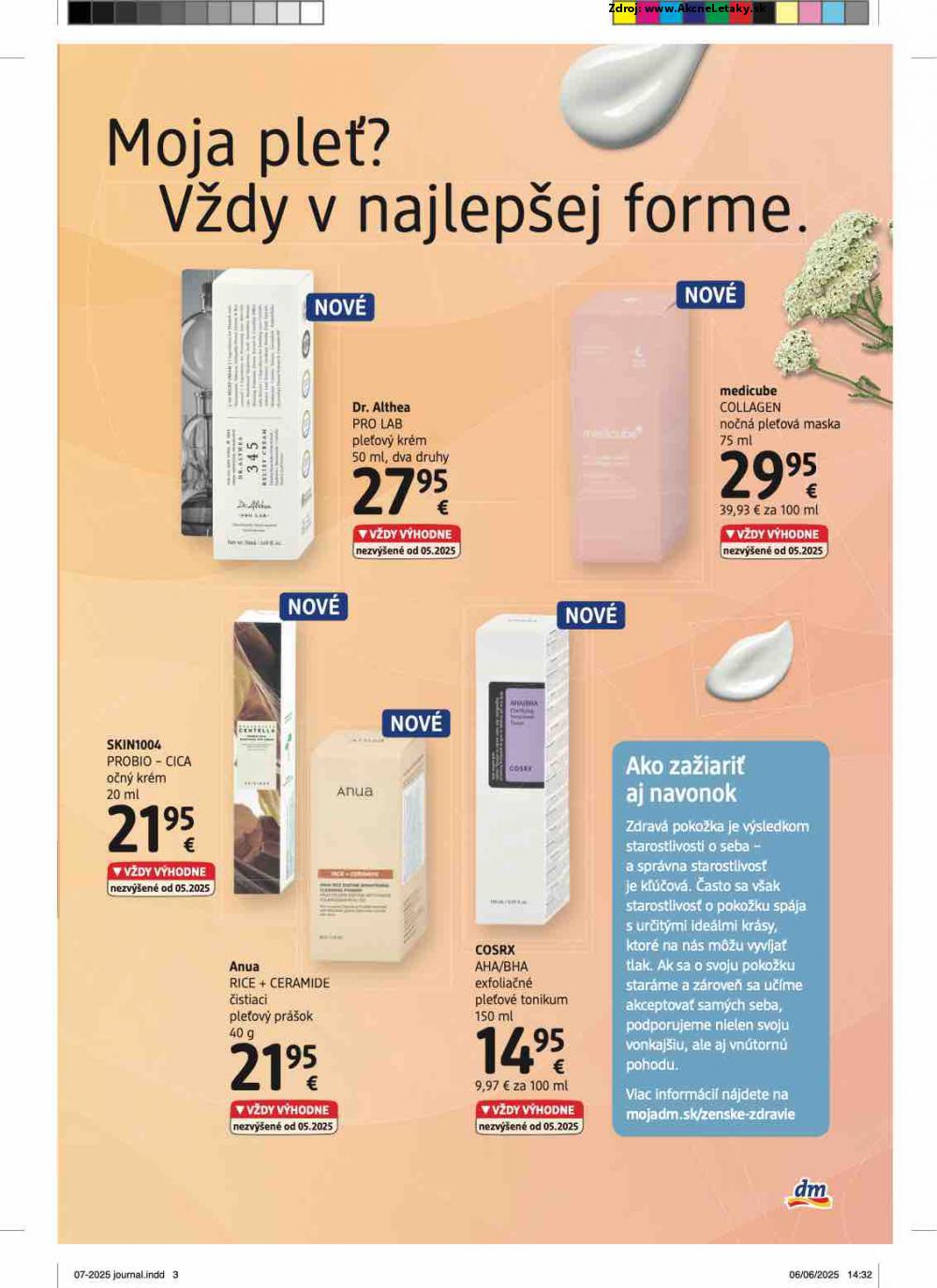 Leták dm drogerie (1. 7. - 31. 7. 2025) - strana 3 z 32