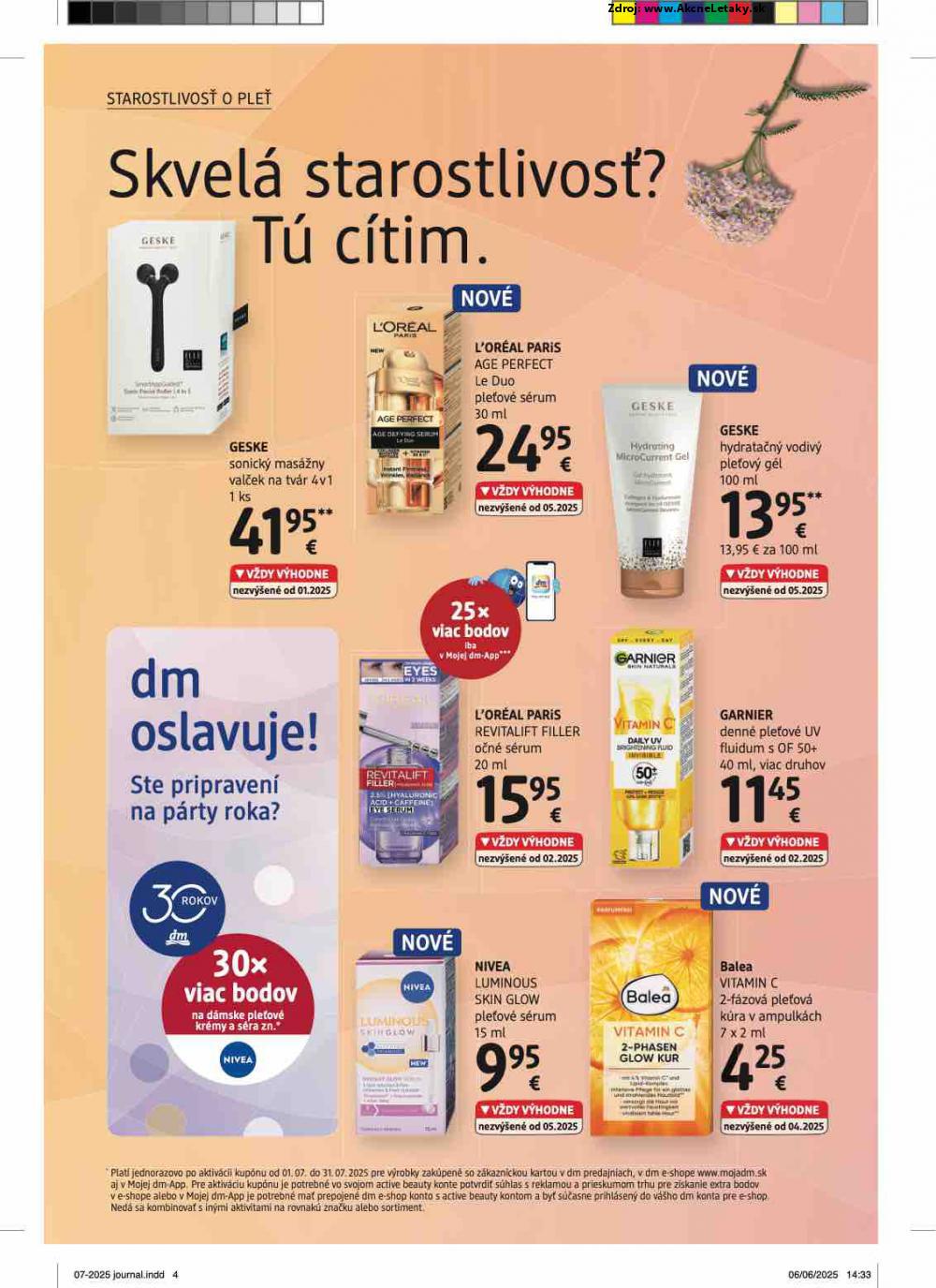 Leták dm drogerie (1. 7. - 31. 7. 2025) - strana 4 z 32