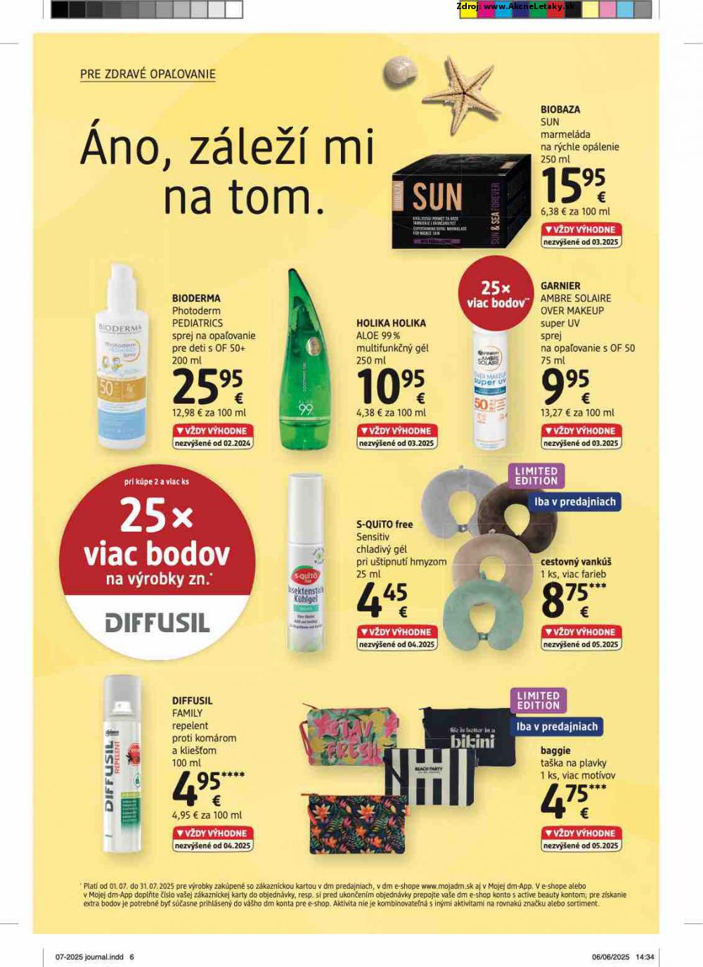Leták dm drogerie (1. 7. - 31. 7. 2025) - strana 6 z 32
