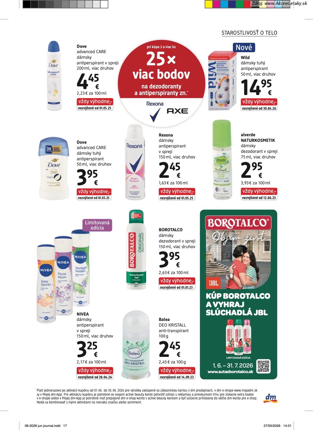 Leták dm drogerie (1. 6. - 30. 6. 2026) - strana 17 z 32