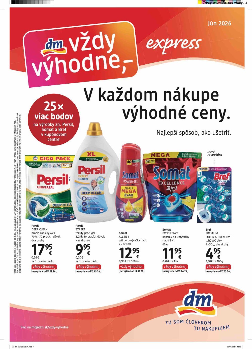 Leták dm drogerie (15. 6. - 30. 6. 2026) - strana 1 z 4