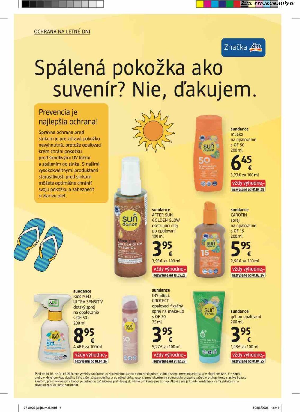 Leták dm drogerie (1. 7. - 31. 7. 2026) - strana 4 z 32