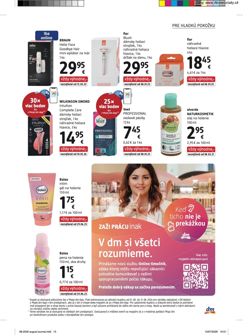 Leták dm drogerie (1. 8. - 31. 8. 2026) - strana 13 z 32