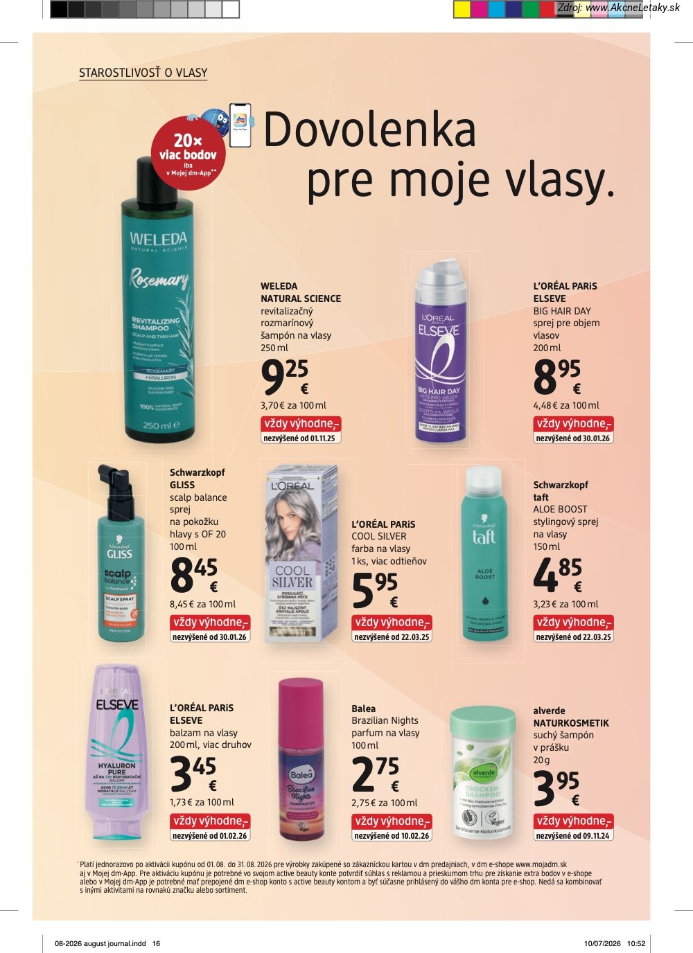 Leták dm drogerie (1. 8. - 31. 8. 2026) - strana 16 z 32