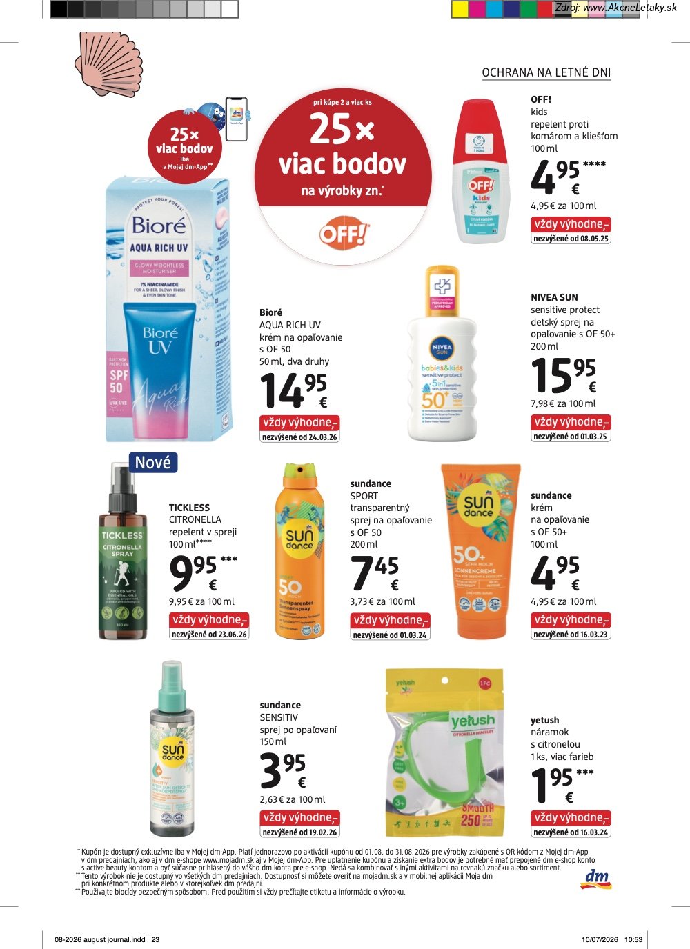 Leták dm drogerie (1. 8. - 31. 8. 2026) - strana 23 z 32