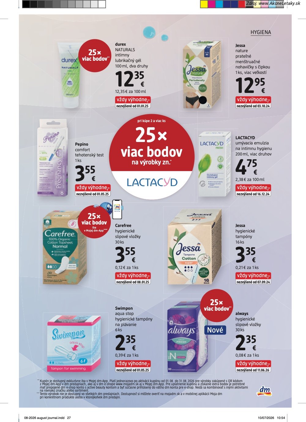 Leták dm drogerie (1. 8. - 31. 8. 2026) - strana 27 z 32