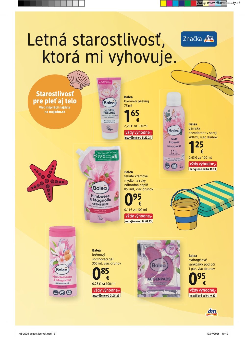Leták dm drogerie (1. 8. - 31. 8. 2026) - strana 3 z 32