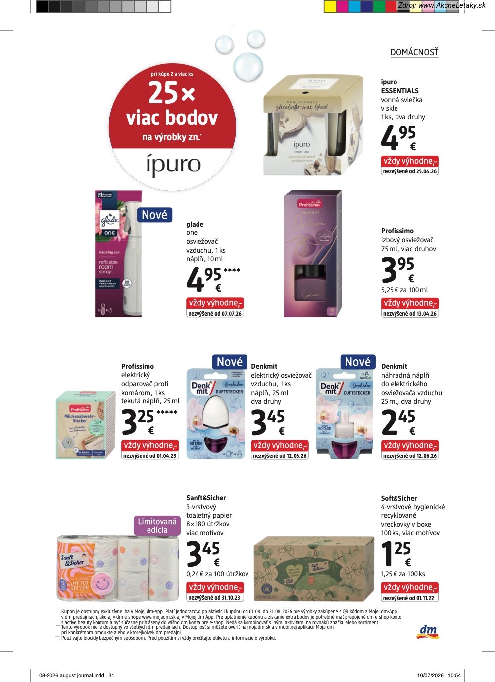 Leták dm drogerie (1. 8. - 31. 8. 2026) - strana 31 z 32
