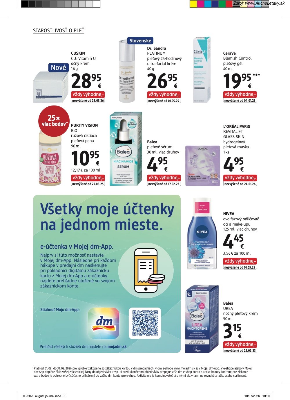 Leták dm drogerie (1. 8. - 31. 8. 2026) - strana 6 z 32