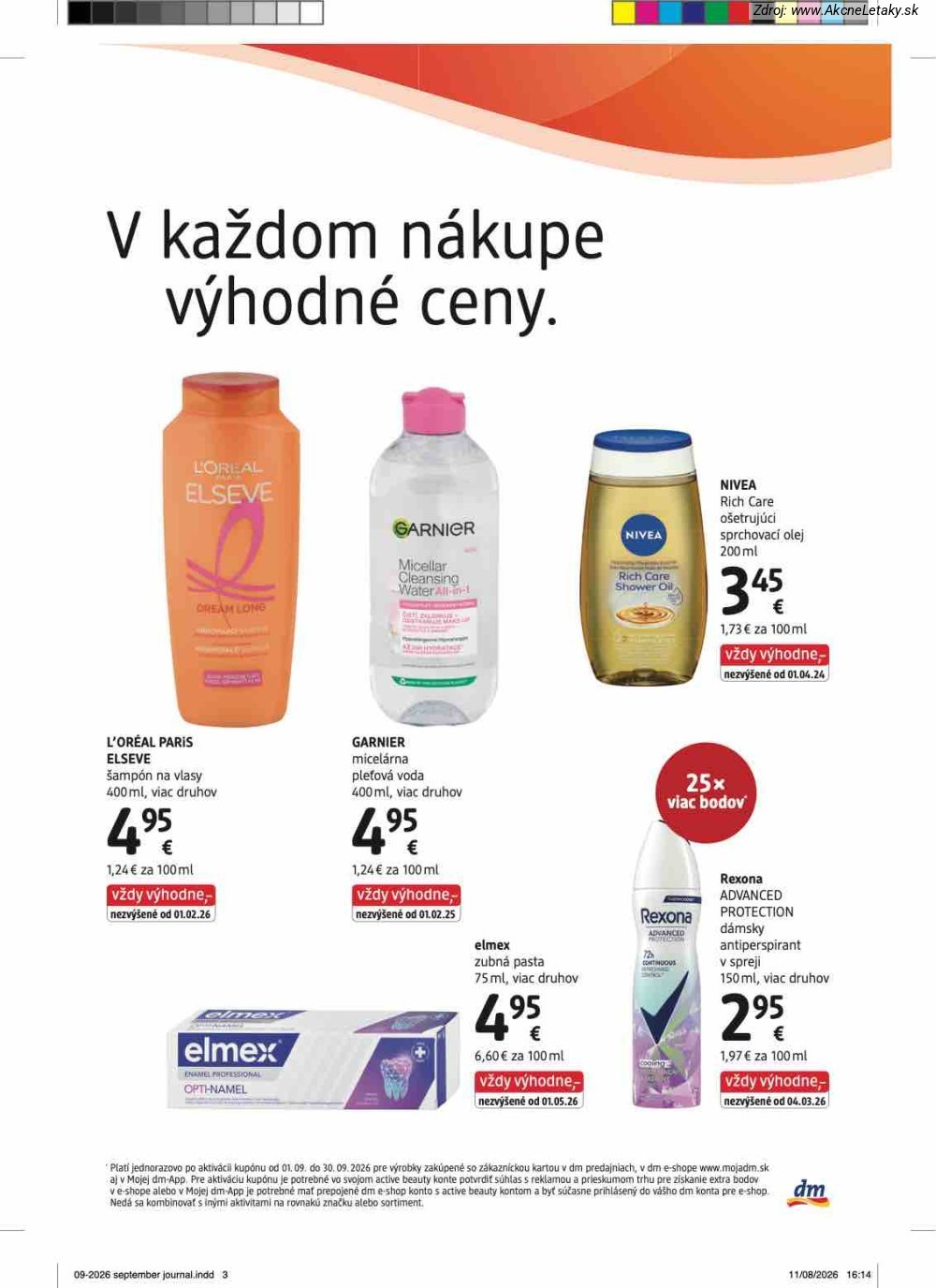 Leták dm drogerie (1. 9. - 30. 9. 2026) - strana 3 z 32