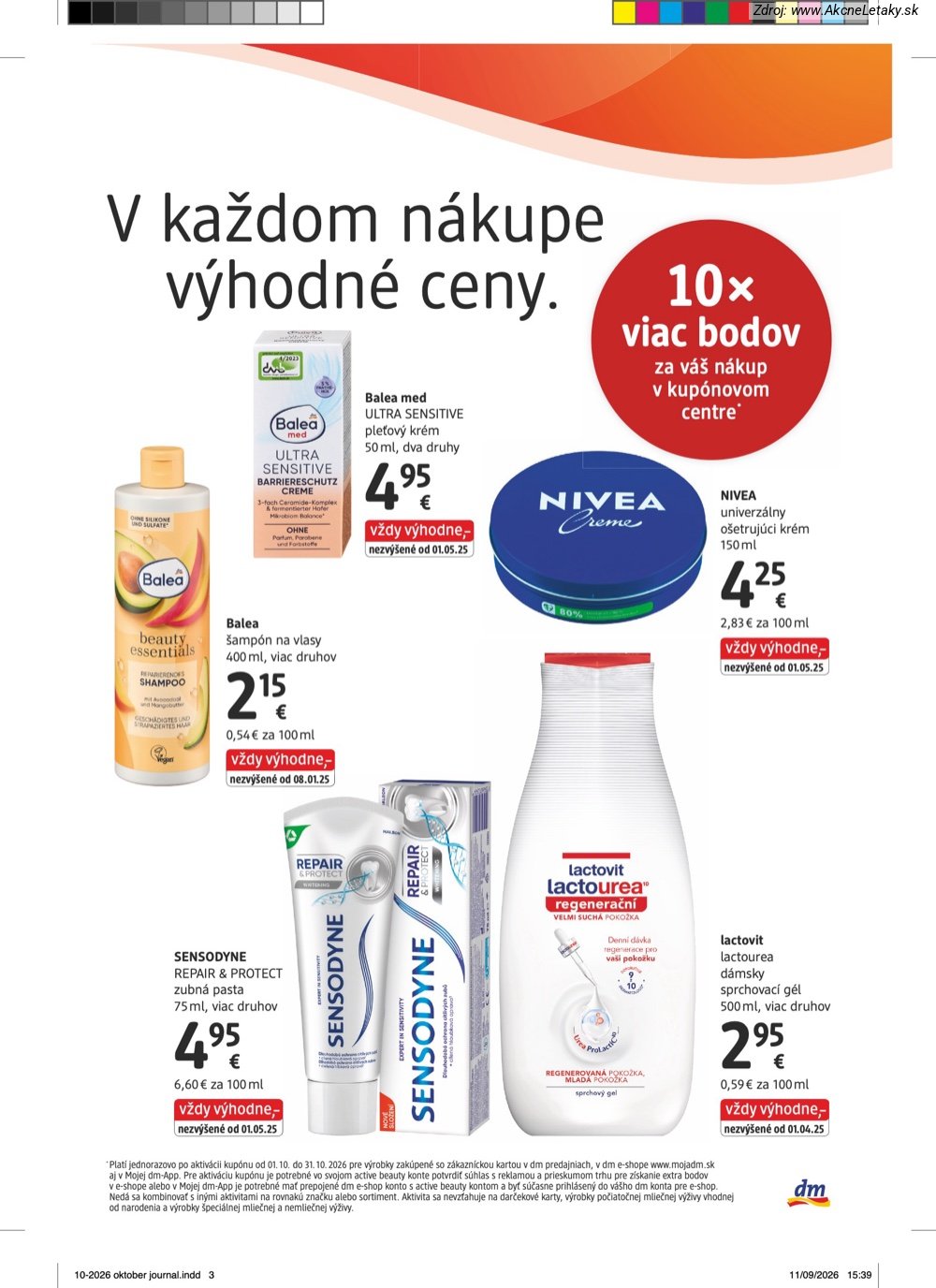Leták dm drogerie (1. 10. - 31. 10. 2026) - strana 3 z 32