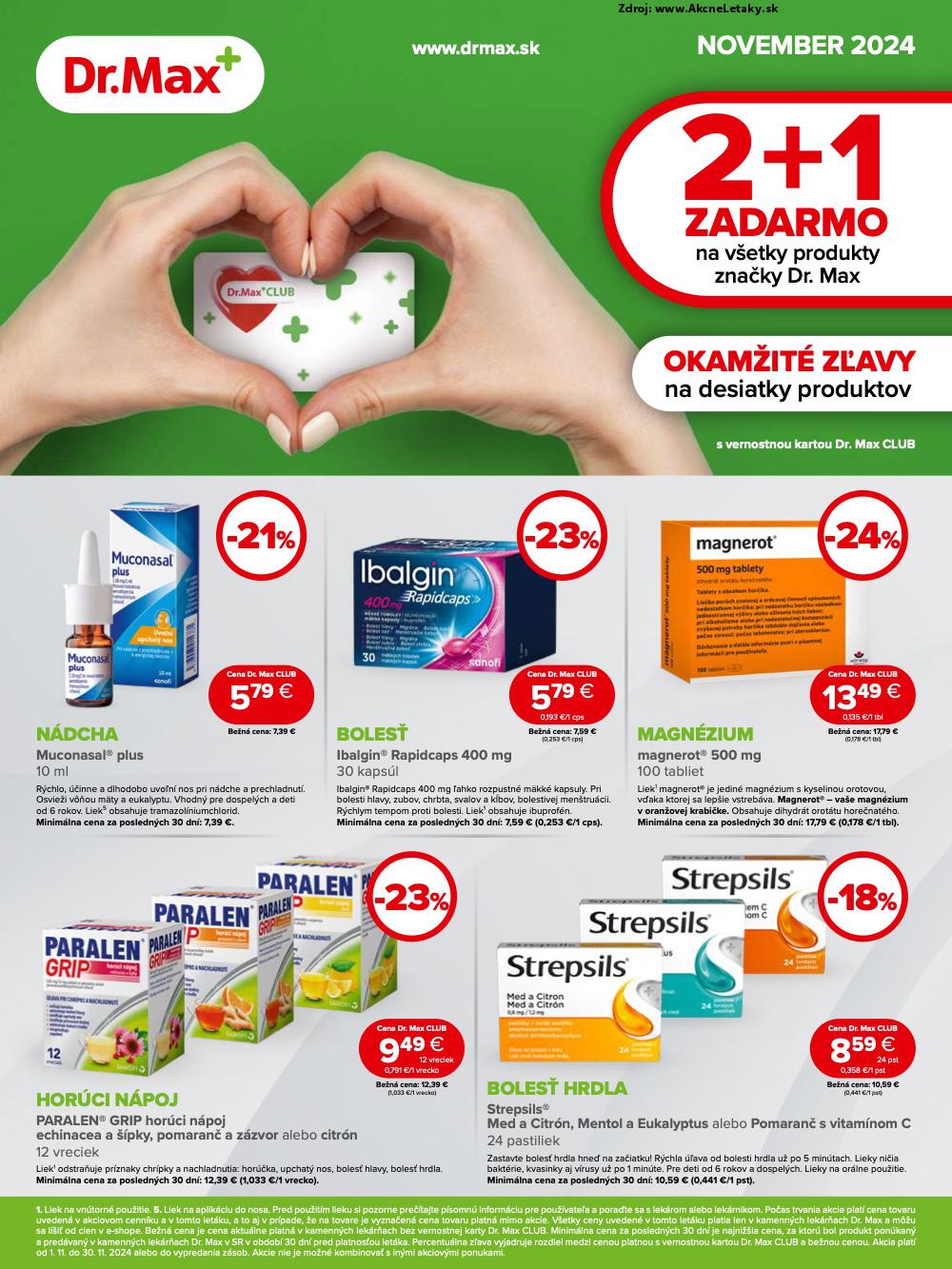 Leták Dr.Max (1. 11. - 30. 11. 2024) - strana 1 z 12