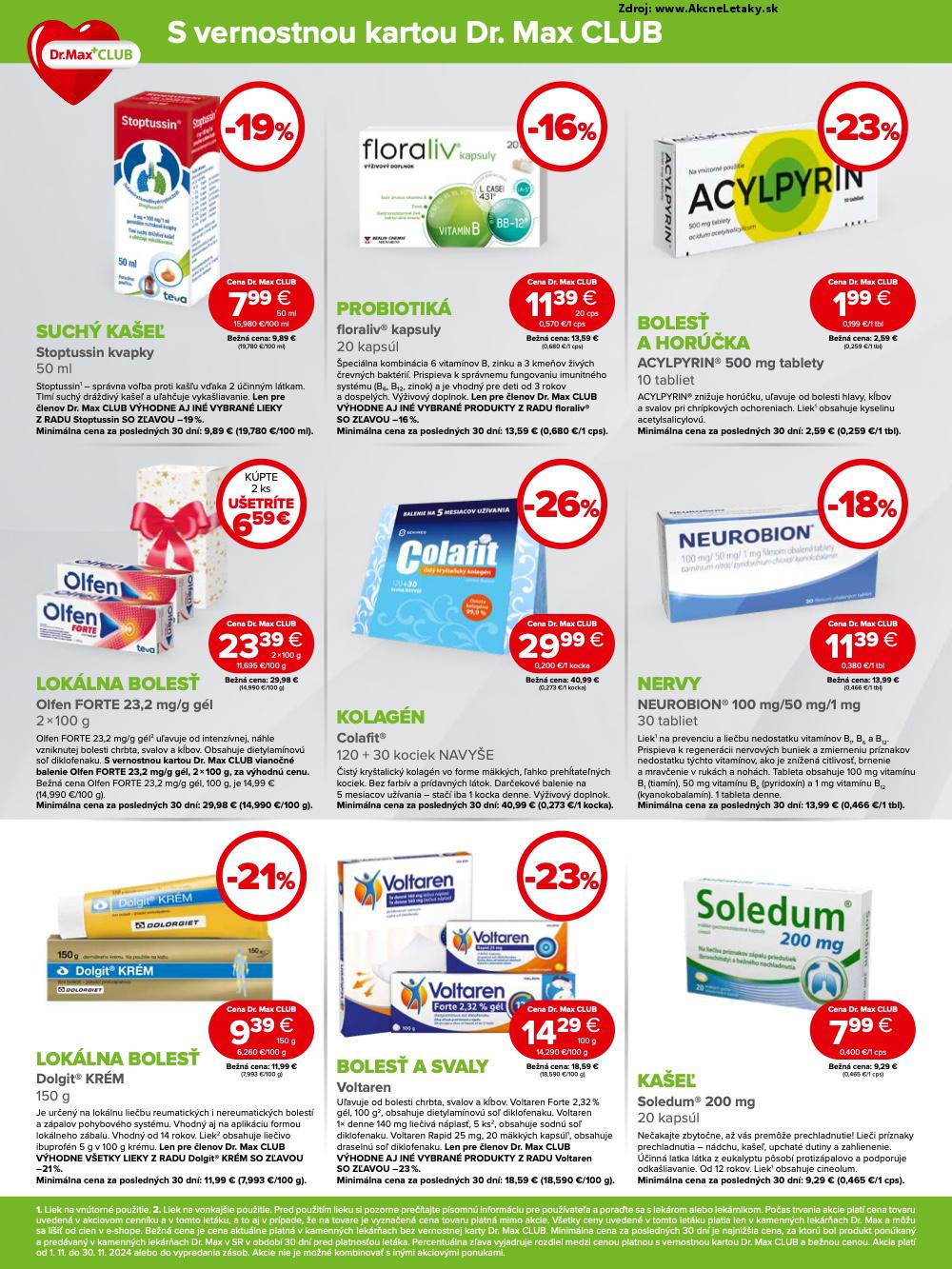 Leták Dr.Max (1. 11. - 30. 11. 2024) - strana 3 z 12