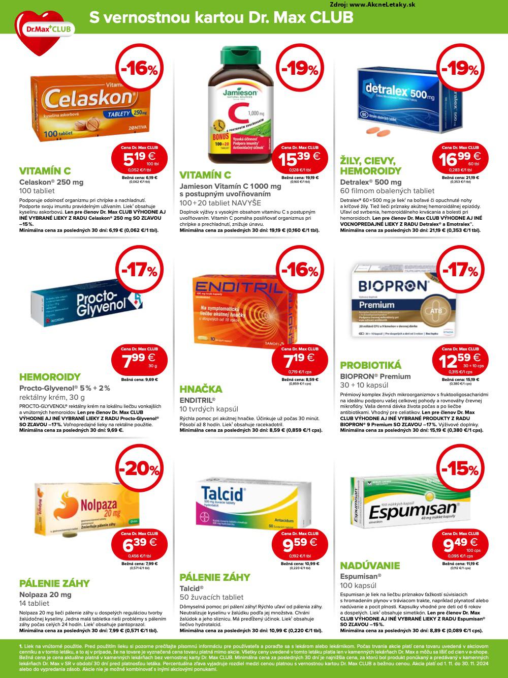 Leták Dr.Max (1. 11. - 30. 11. 2024) - strana 5 z 12
