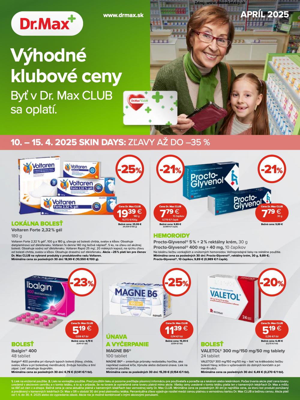 Leták Dr.Max - strana 1