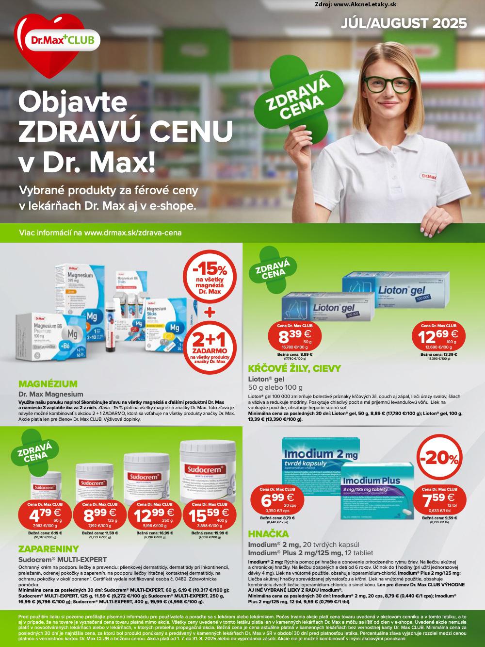 Leták Dr.Max - strana 1